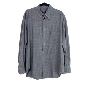 CORNELIANI 100% Cotton Gray Casual Button Down Shirt size Large